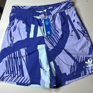 NWT Men’s Adidas AOP Dust Purple Flashy Camo Paint Splatter Athletic Shorts